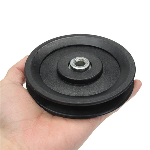 4.5" Nylon Bearing Pulley Wheel 115mm Black Wheel Cable Gym Fitness Equipment Part
