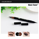 Music Flower Liquid Eyeliner Pencil Super Waterproof Black Double-Headed Stamps