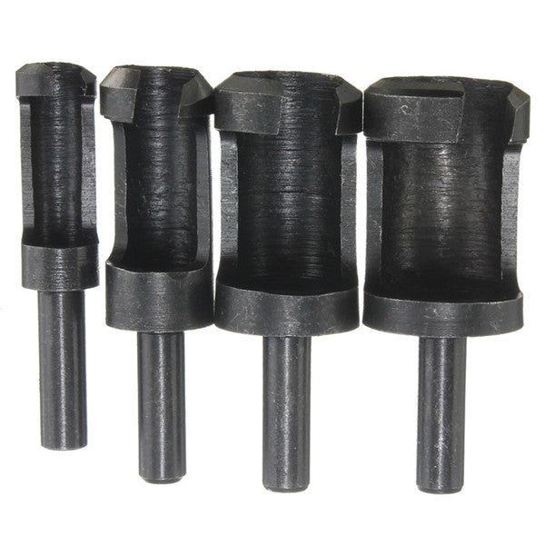 4pcs 6mm/10mm/13mm/16mm Woodworking Tenon Plug Cutters Wood Plug Hole Cutter Drill
