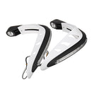 Handlebar Guard With White DRL LED Light Dirt Bike ATV Motocross Motorcycle Handguard Protector