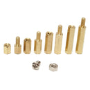 Suleve M3BH2 120Pcs M3 Male-Female Brass Hex Column Standoff Support Spacer Pillar For PCB Board