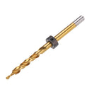 Drillpro 9.5mm Twist Step Drill Bit 3/8" Round/Hex Shank Drill for Woodworking Pocket Hole Jig