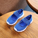 Girls Mesh Breathable Pure Color Hook Loop Casual Kids Shoes
