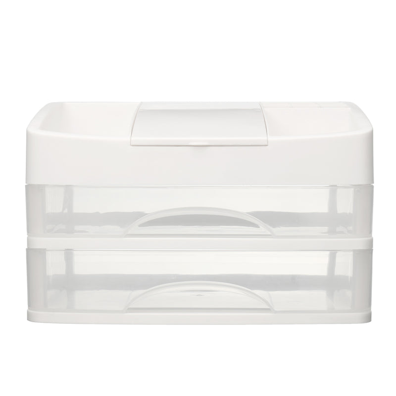 2/3 Layers Clear Drawers Makeup Case Cosmetic Organizer Storage Jewelry Box Holder