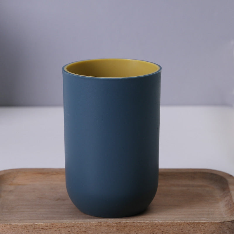 A374 2PCS Household Bathroom Plastic Gargel Cup Water Cups  Washing Tooth Mug Bathroom Set