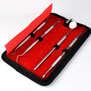 4Pcs Dental Mirror Stainless Steel Dental Tools Kit Mouth Mirror Dental Kit Instrument Dental Pick