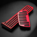 2Pcs Aluminium Alloy Car Interior Brake Accelerator Pedal Cover Trim Pad Red for Toyota Camry 8th 2018