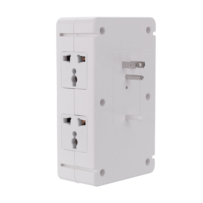 Socket S helf 8 Port Surge Protector Holder Tray Removable Wall Outlet 6 Electrical Outlet Extenders 2 USB Charging Ports Wall Plug Socket Power Strip