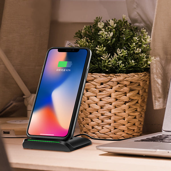 Bakeey Qi Wireless LED Light Fast Charger Desktop Holder For iPhone X 8 8Plus S9+S8 S7