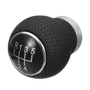 5 Speed Universal Aluminum Manual Car Gear Shift Knob Shifter Lever Black Leather
