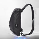 USB Anti Theft Crossbody Bag Men Chest Bag Waterproof Detachable Shoulder Bag for Camping Travel