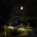 Solar Powered 96 LED Flame Lawn Light Outdoor Waterproof IP65 Garden Path Wall Torch Lamp
