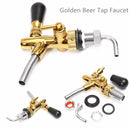 G5/8 Adjustable Beer Tap Faucet With Chrome Gold Plating Draft Shank Home Brew Bar