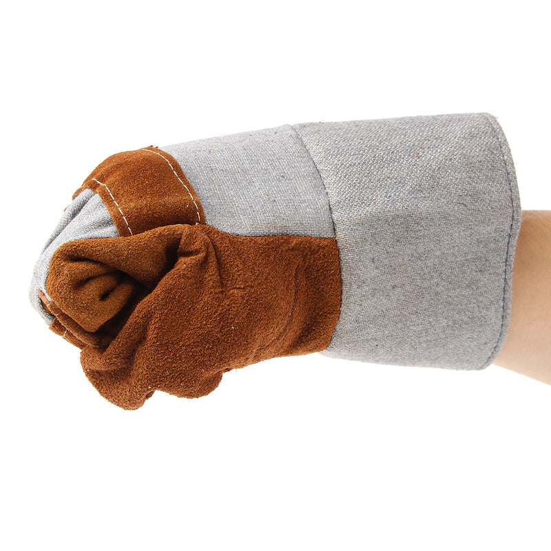Welding Welders Work Soft Cowhide Leather Plus Gloves for Protecting Hand