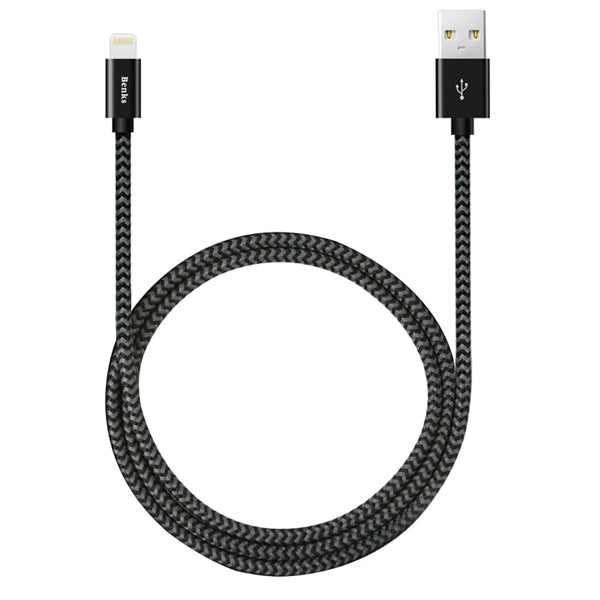 Benks M07 2.4A Braided Lightning for Fast Charging Data Cable For iPhone X 8 Plus 7 6 5s