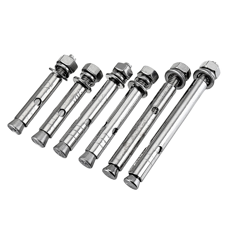 30Pcs 304 Stainless Steel Expansion Bolt External Hex Expansion Screw Bolts M6*50/60/70/80mm