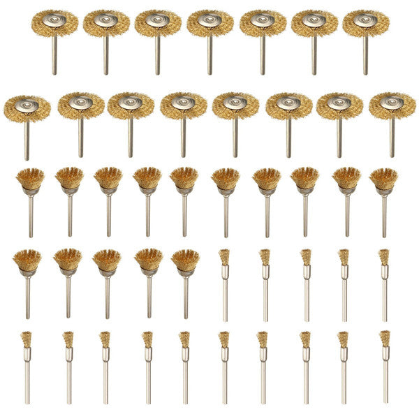 45pcs Steel Wire Wheel Brushes Sanding Set Dremel Accessories for Rotary Tool