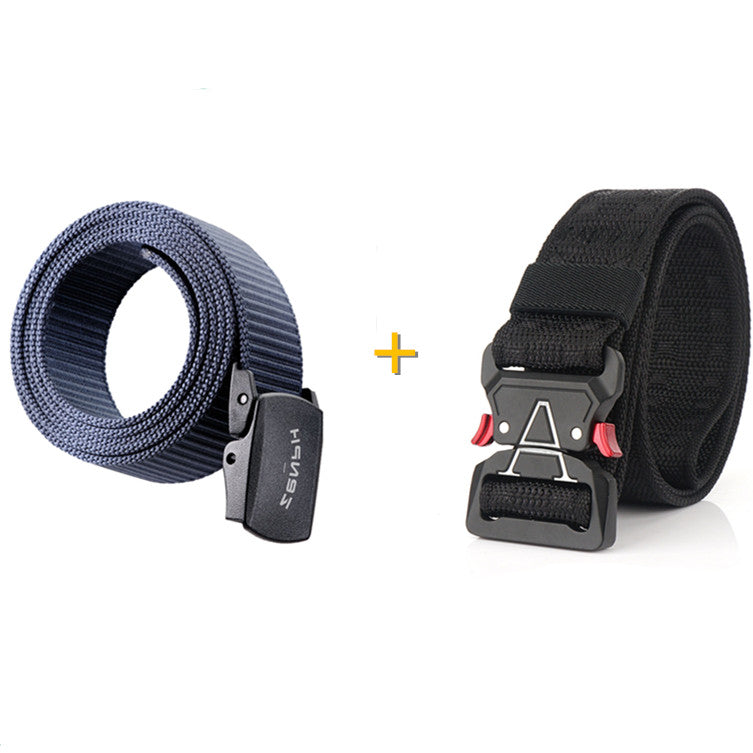 1Pcs Black ZENPH 125cm Nylon Waist Belt From Xiaomi Youpin + 1Pcs Black 125cm ENNIU MH04 3.8cm Nylon Waist Belts