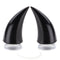 Black Motorcycle Helmet Headwear Accessoriess Suction Cups Horns Decor Decoration