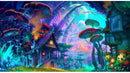 24x36'' Psychedelic Mushroom Town Art Print Fabric Silk Poster Wall Home Decorations