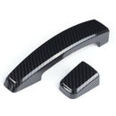 4Pcs Car Carbon Fiber Side Door Handle Covers Trims Black For Chevrolet Camaro 2010-2015