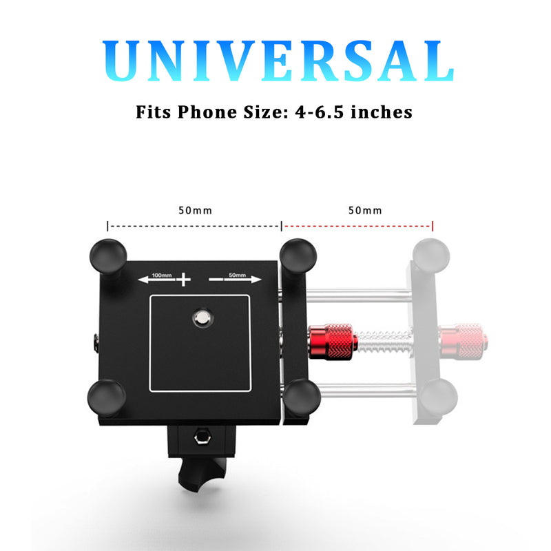 4-6.5inch 360 Bike Motorcycle 2in1 Rearview Mirror/Handlebar Mount Mobile Phone Holder