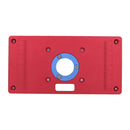 233x117x8mm Aluminum Router Table Insert Plate for Woodworking Benches RT0700C Router Trimmer Red