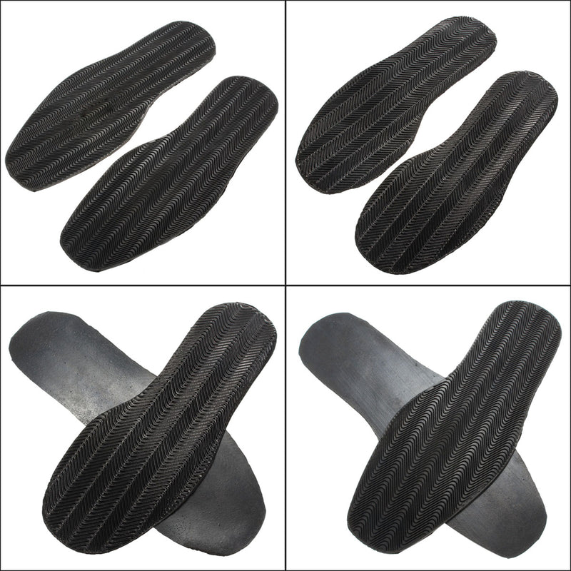 Men's DIY Pair of Anti Slip Grip-rubber Pads Glue On Soles Heel Shoe Repair Black