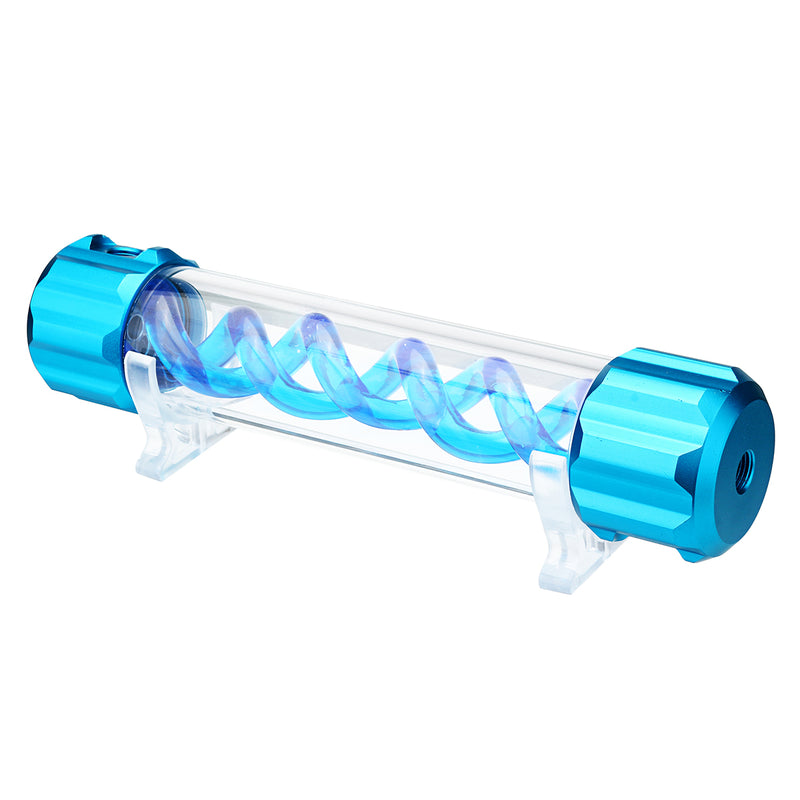 G1/4 50*260mm Aluminum Alloy Cover T-Virus Water Cooling Reservoir Cylindrical Tank