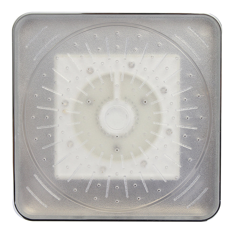 360 Adjustable 6 Inch LED Light Square Rain Shower Head Stainless Steel 3 Color Changing Temperature Control Bathroom Showerhead