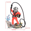 Aquarium Decor Hunter Treasure Figure Action Fish Tank Ornament Aquarium Realistic Design