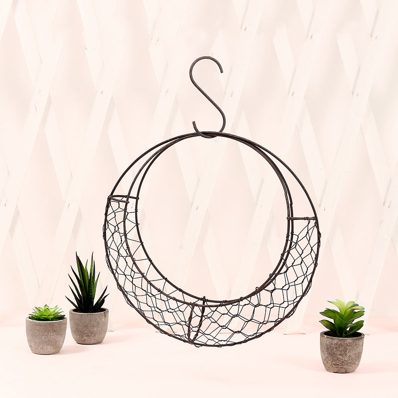Hanging Flower Pot Iron Wall Succulent Planters Rustic Plant Holder Home Decorations