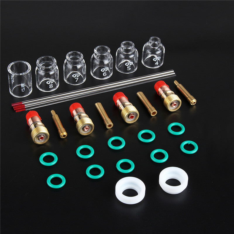 30Pcs TIG Welding Accessories Torch Stubby Gas Len Glass Cup for WP-9/20/25