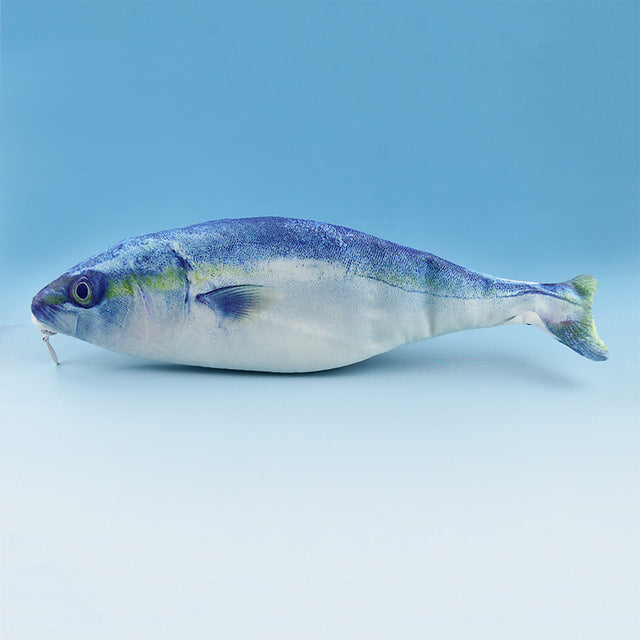 WAM PC-07 Fish Pencils Case Cute Simulation Cloth Plush Fish Pen Box Large Capacity School Stationer