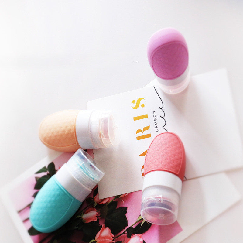 Mrosaa 37ml Silicone Portable Travel Soap Dispenser Empty Bottle Liquid Cosmetics Makeup Shampoo Container Bottles