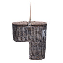 Wicker Handwoven Stair Step Storage Box Basket Baskets Container Carry With Handle