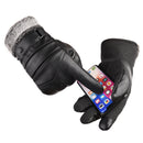 Thermal Leather Ski Gloves Man Woman Winter Warm Touch Screen Anti-slip Mitten