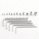 Suleve MXSS3 240Pcs M3/M4/M5/M6/M8 Stainless Steel Hex Allen Grub Screw Socket Flat Point Set Screws Wrench Assortment Kit