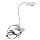 USB Flexible Clip-On LED Bedside Desk Reading Light White/Warm White Portable Make Up Night Lamp