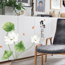 Miico SK9338 Lotus Painting Stickers Living Room And Bathroom Decorative Wall Sticker