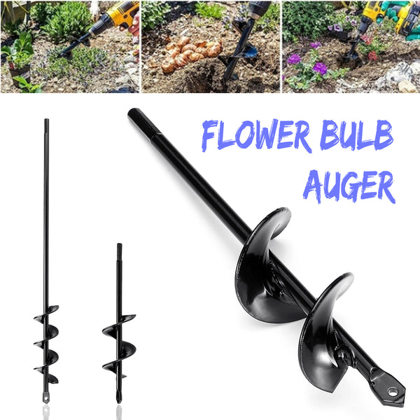 Auger Spiral Drill Bit Yard Garden Drill Planting Planter Hole Digger Tool