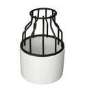 Ceramics Vase Simple Iron Frame Hydroponics Soil Culture Green Radish Insert Flower Pot