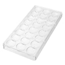 Matte Round Shaped Polycarbonate Sweet Candy Mold 24 Cavity DIY PC Chocolate Mould Tray
