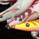 13.5cm Luminous Fish Hook Fluorescent Wooden Shrimp Squid Cuttlefish Octopus False Bait