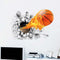 Fashion 3D Basketball Wall Sticker Green Poster Art Stickers Kids Rooms Home Decoration Accessories