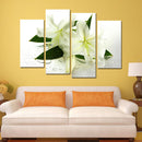 Miico Hand Painted Four Combination Decorative Paintings Botanic Lily Flower Wall Art For Home Decoration