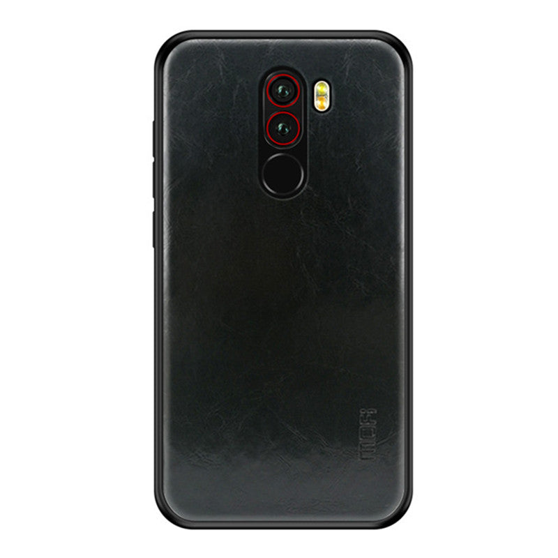 Mofi Shockproof PU Leather Pattern Soft TPU Back Cover Protective Case for Xiaomi Pocophone F1