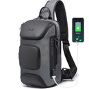 BANGE BG-7086 8L USB Anti Theft Chest Bag Oxford Cloth Men Shoulder Bag Travel Crossbody Bag