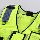 Mesh Breathable Fluorescent Yellow Safety Clothing Safety Adjustable Hi-Vis Safety Vest High Reflective Jacket Security Cloth and Pocket