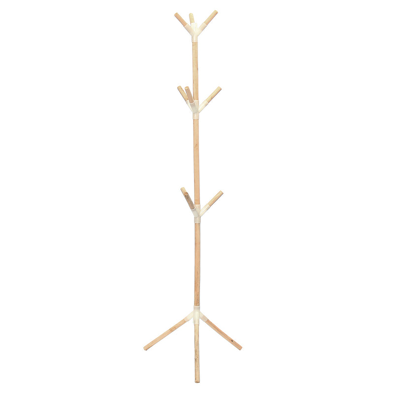6/9/12 Hook Hat Coat Clothes Stand Rack Umbrella Jacket Wood Tree Hanger Holder